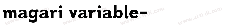 magari variable字体转换